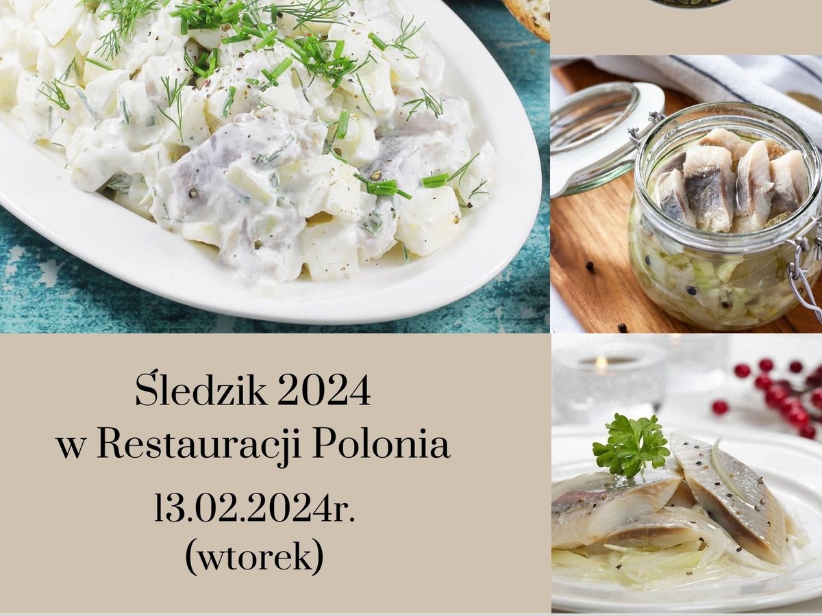 Śledź podany na talerzu
